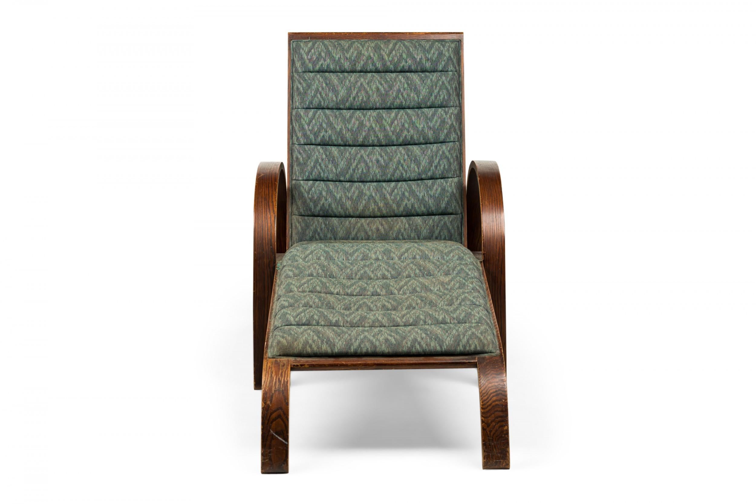 Ward Bennett für Brickel Associates Steam Bent Ash Upholstered Chaise Lounge im Angebot 1