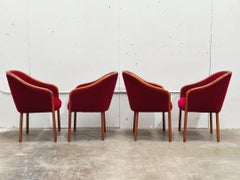 Ward Bennett para Brickel Sillas - Juego de 8 - Sillones de mohair aterciopelado de mediados de siglo