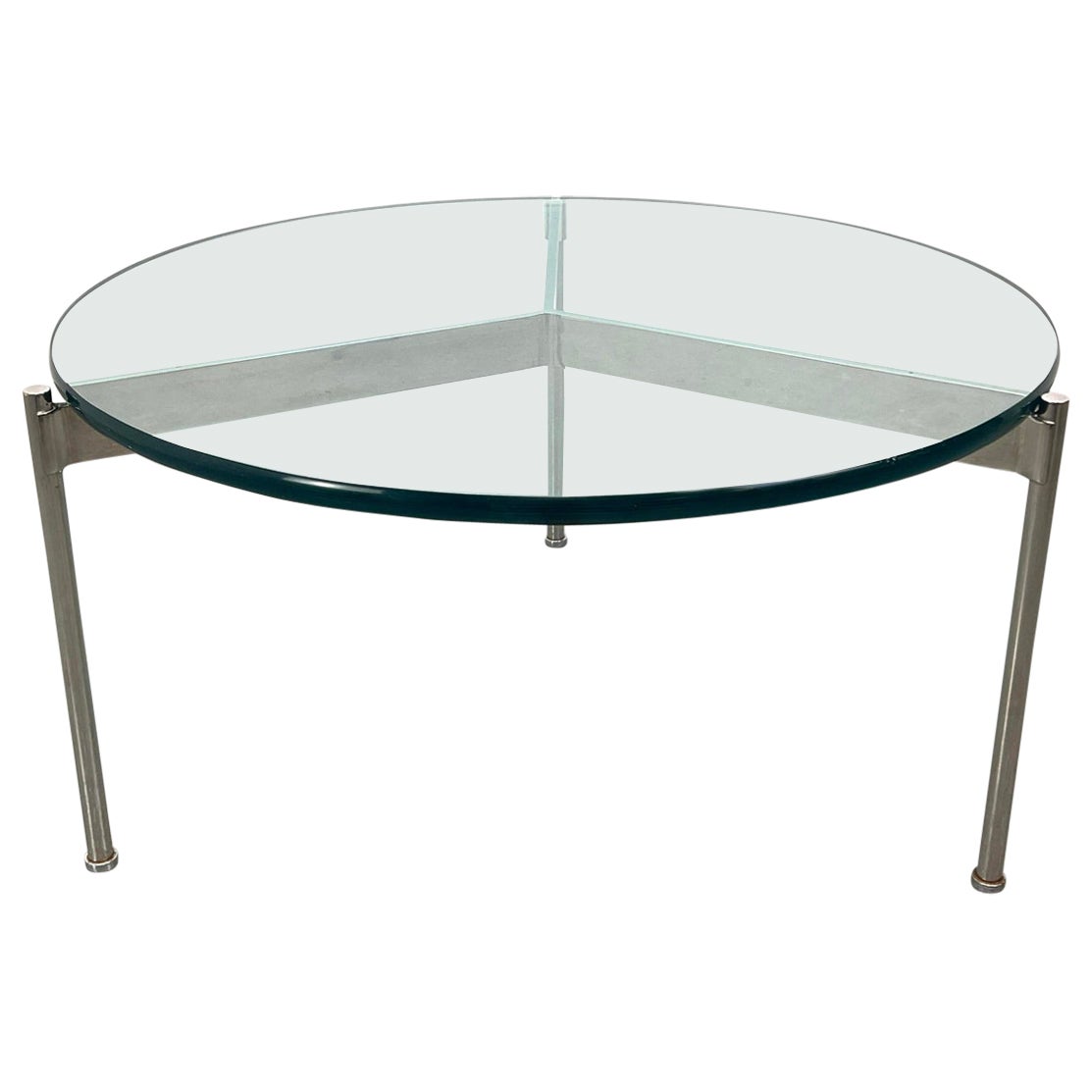 Table de cocktail à griffes en acier poli Ward Bennett pour Brickel