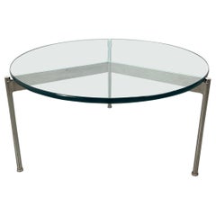 Ward Bennett for Brickel Polished Steel Claw Cocktail Table