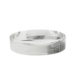 Vide-Poche von Ward Bennett für Brickel, klares Glas, konkaver, signiert