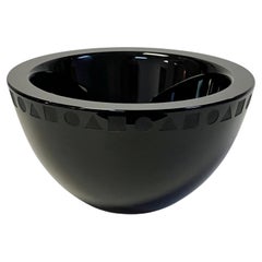 Ward Bennett para Sasaki Cuenco moderno de cristal negro