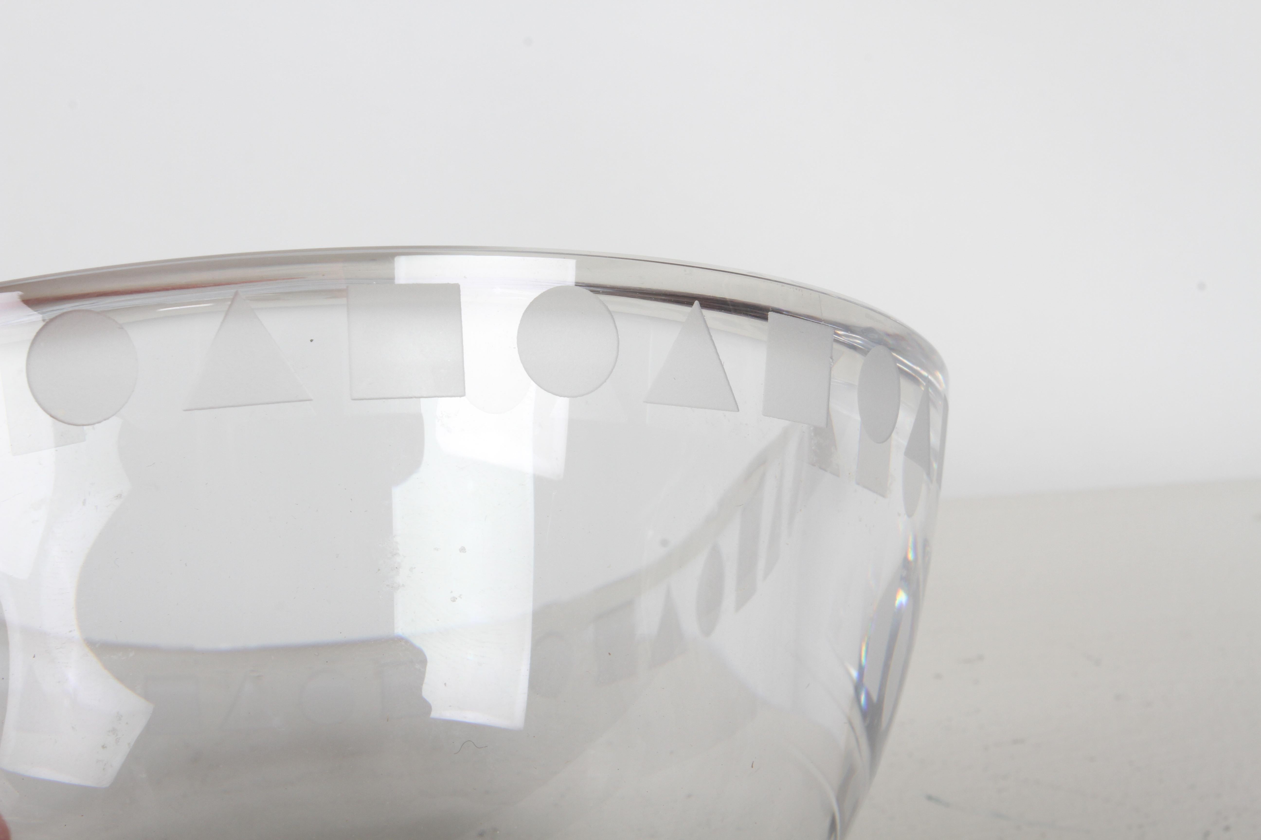 Ward Bennett for Sasaki Japan - Crystal bowl Sengai's Picture of the Universe For Sale 4