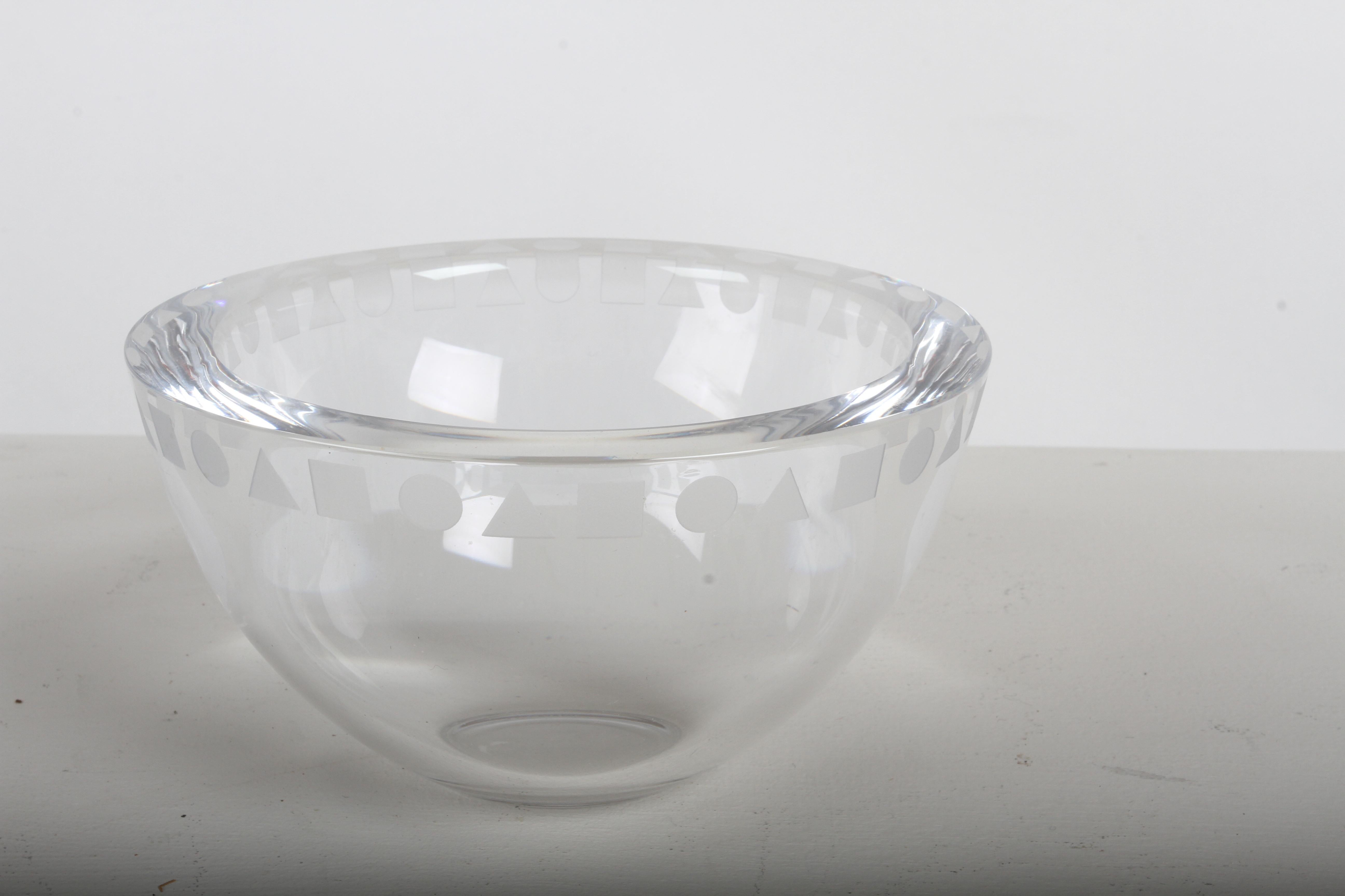 Ward Bennett for Sasaki Japan - Crystal bowl Sengai's Picture of the Universe For Sale 5
