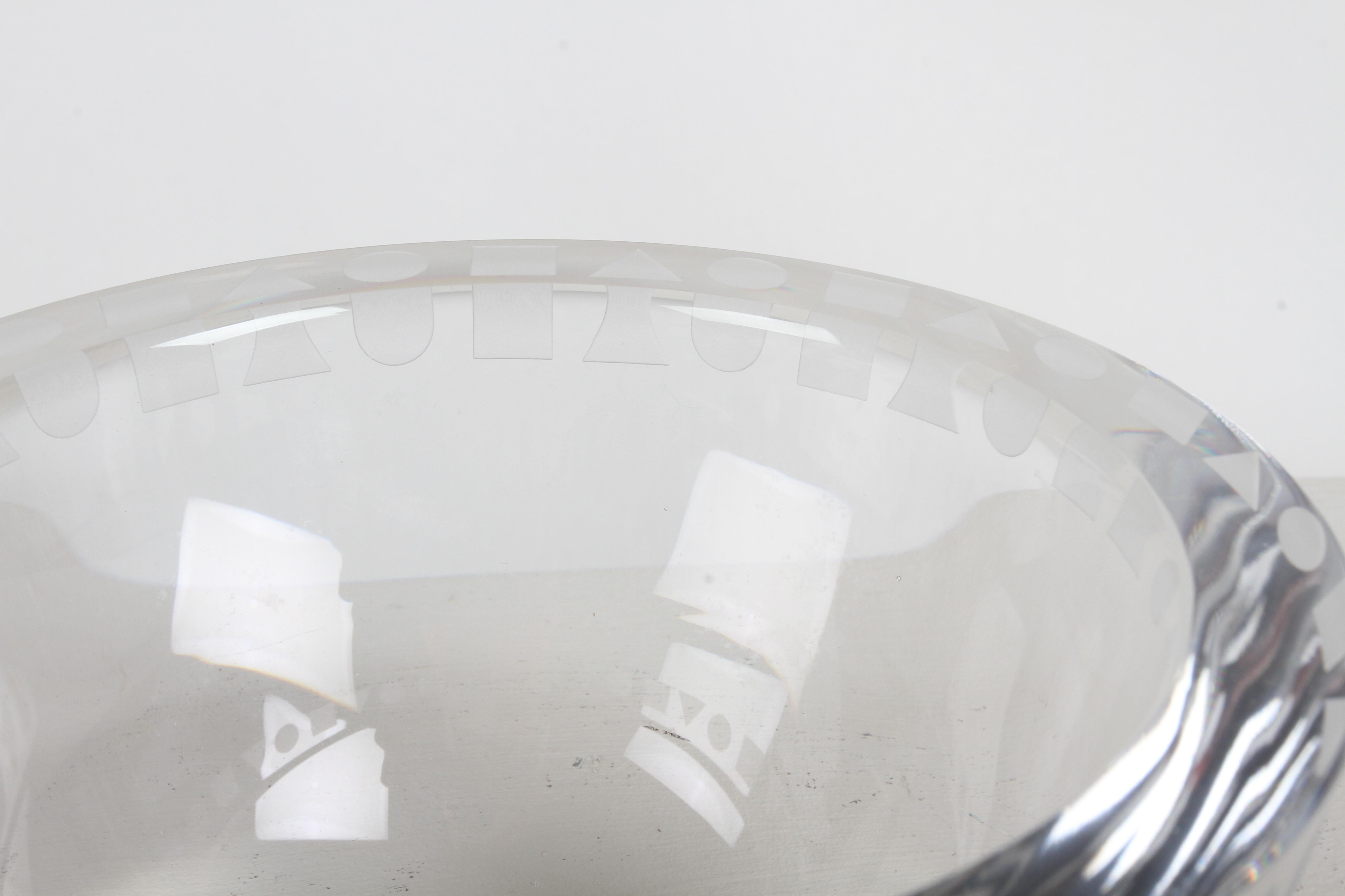 Ward Bennett for Sasaki Japan - Crystal bowl Sengai's Picture of the Universe For Sale 1