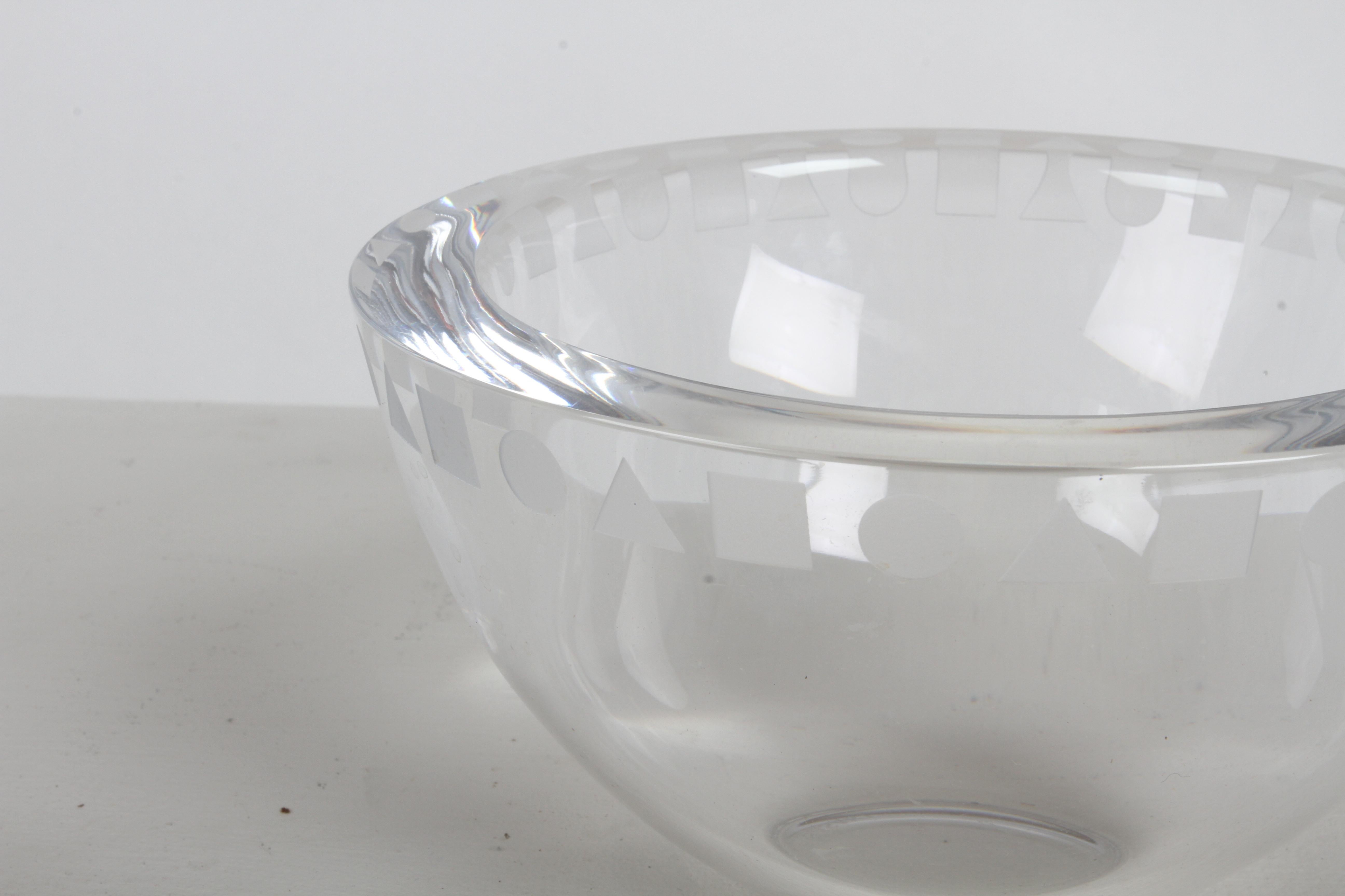 Ward Bennett for Sasaki Japan - Crystal bowl Sengai's Picture of the Universe For Sale 2