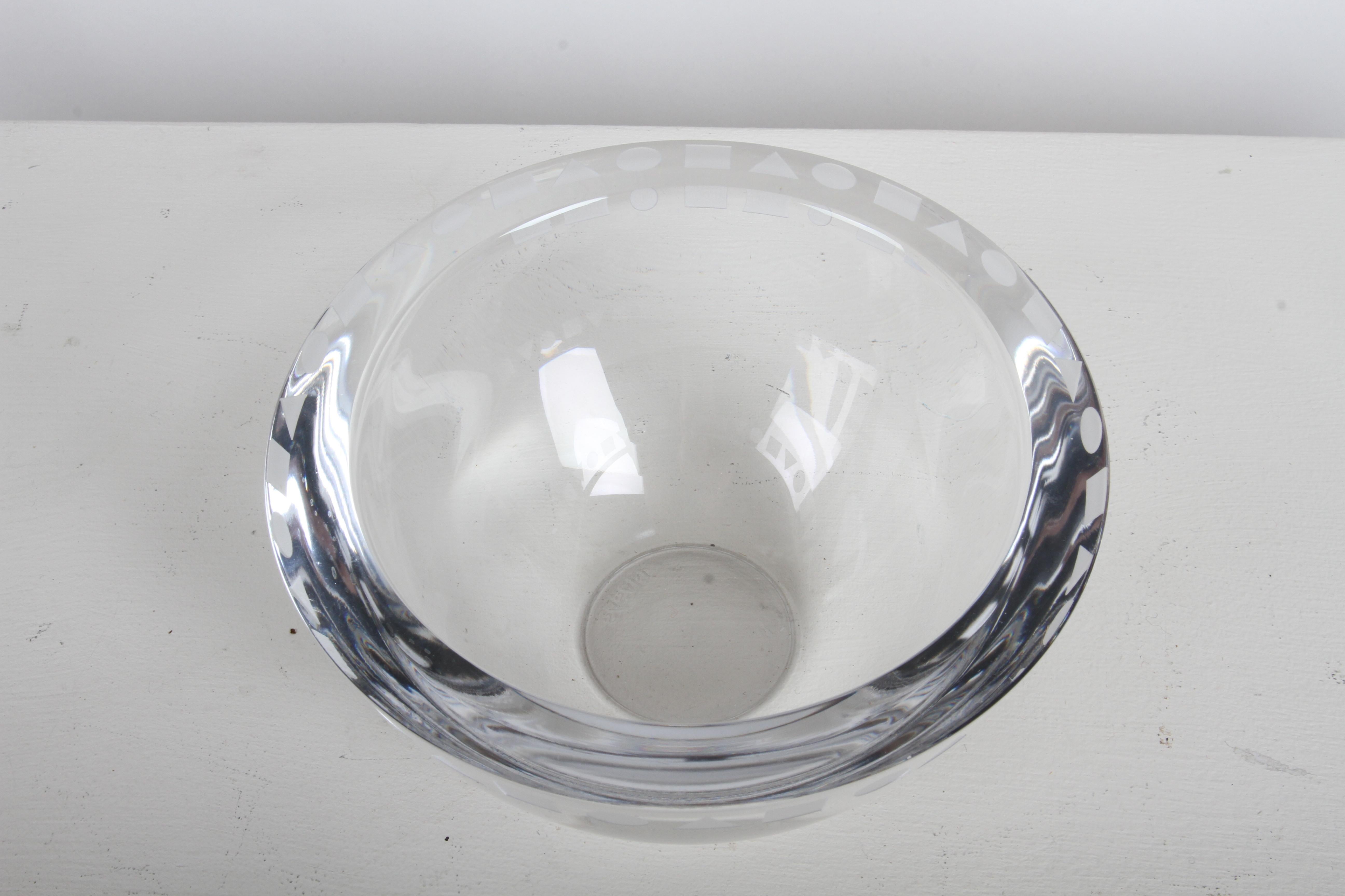 Ward Bennett for Sasaki Japan - Crystal bowl Sengai's Picture of the Universe For Sale 3