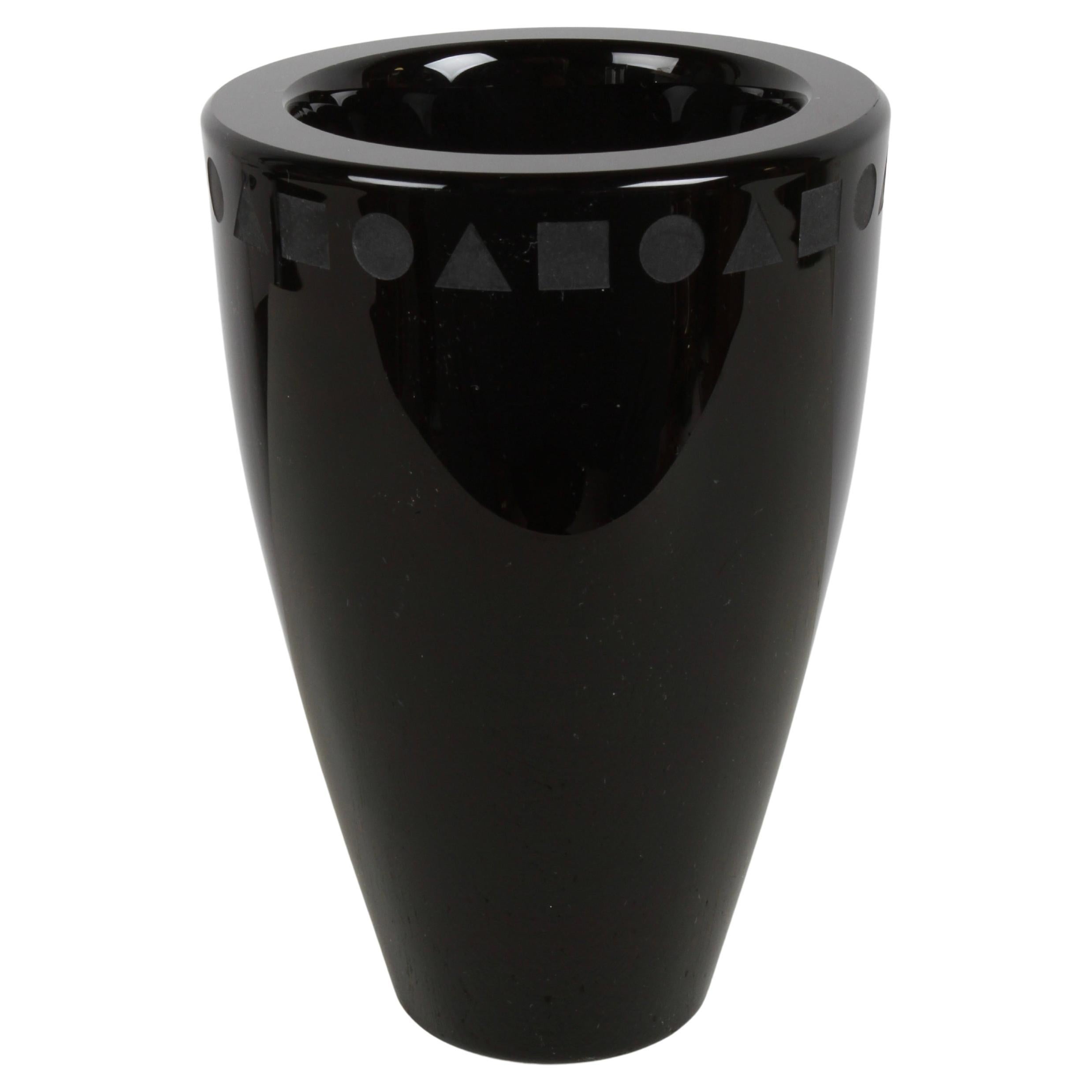 Ward Bennett for Sasaki Japan - Crystal Vase Sengai's Picture of the Universe For Sale