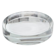 Ward Bennett Glass Dish Concave Brickel Vide-Poche Signed USA, 1970s