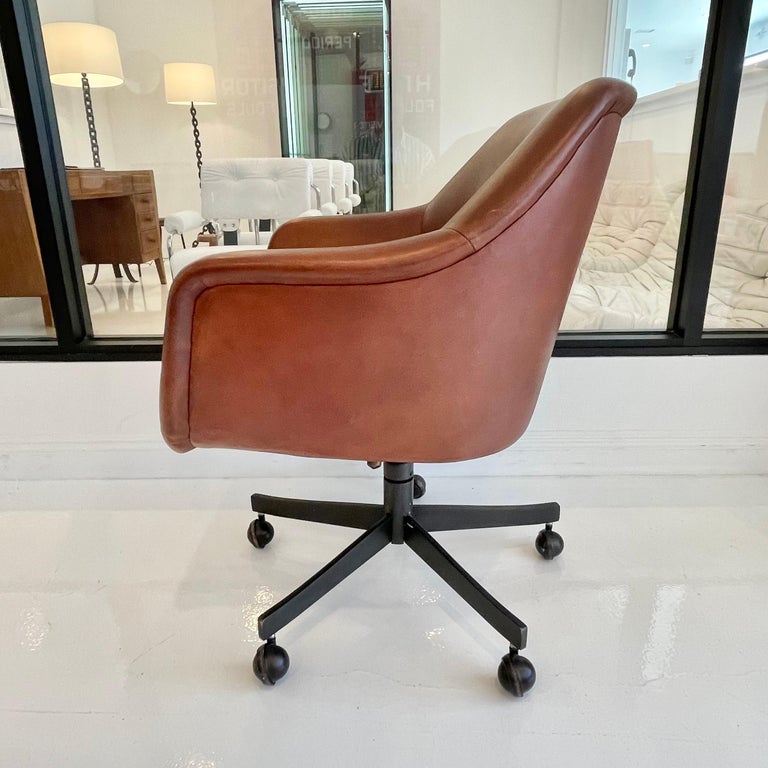 American Ward Bennett Leather Desk Chair For Sale