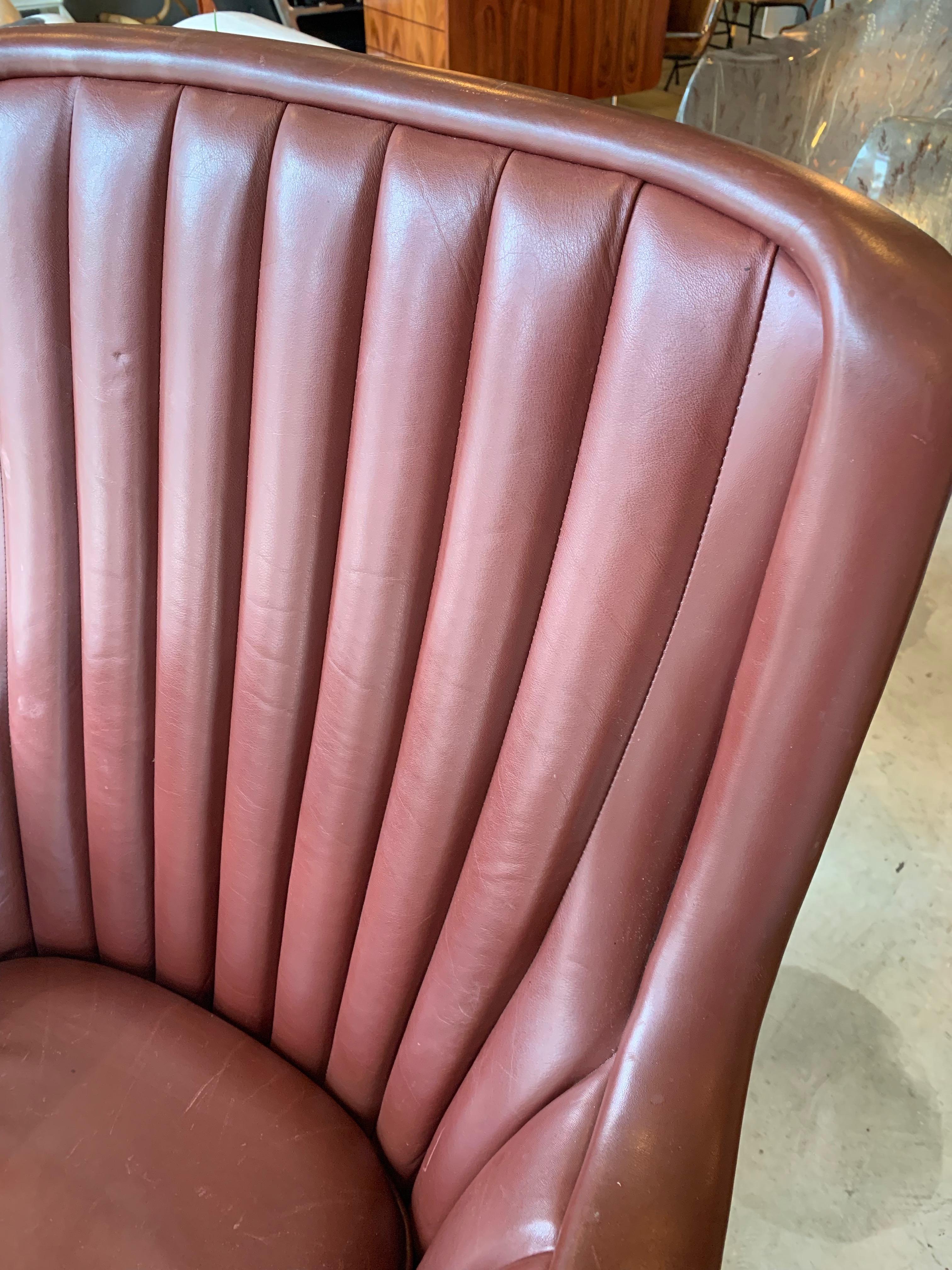 Late 20th Century Ward Bennett Leather Desk Chair