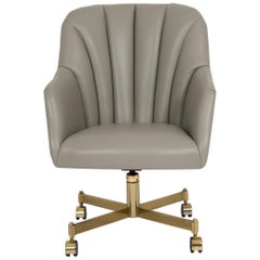 Vintage Ward Bennett Leather Office Chair