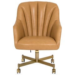 Vintage Ward Bennett Leather Office Chair