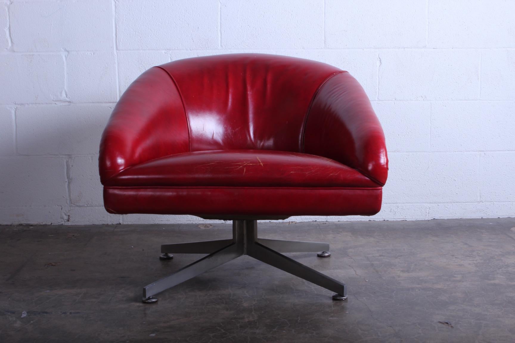 Ward Bennett Lounge Chair for Lehigh Leopold In Distressed Condition In Dallas, TX