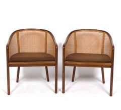 Ward Bennett Pareja de Curvilíneas Sillas de Caña