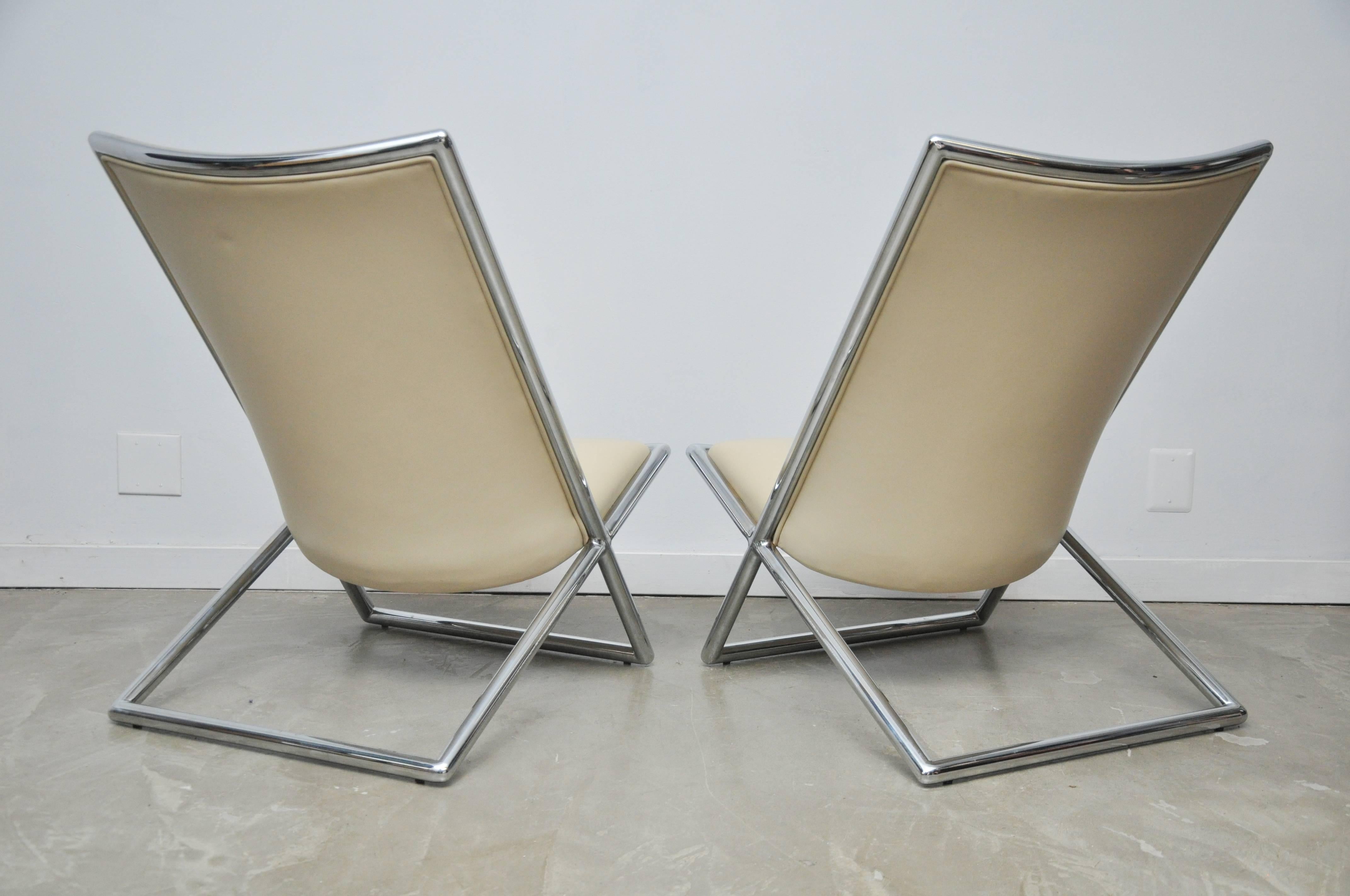Ward Bennett Scissor Chairs In Excellent Condition In Chicago, IL