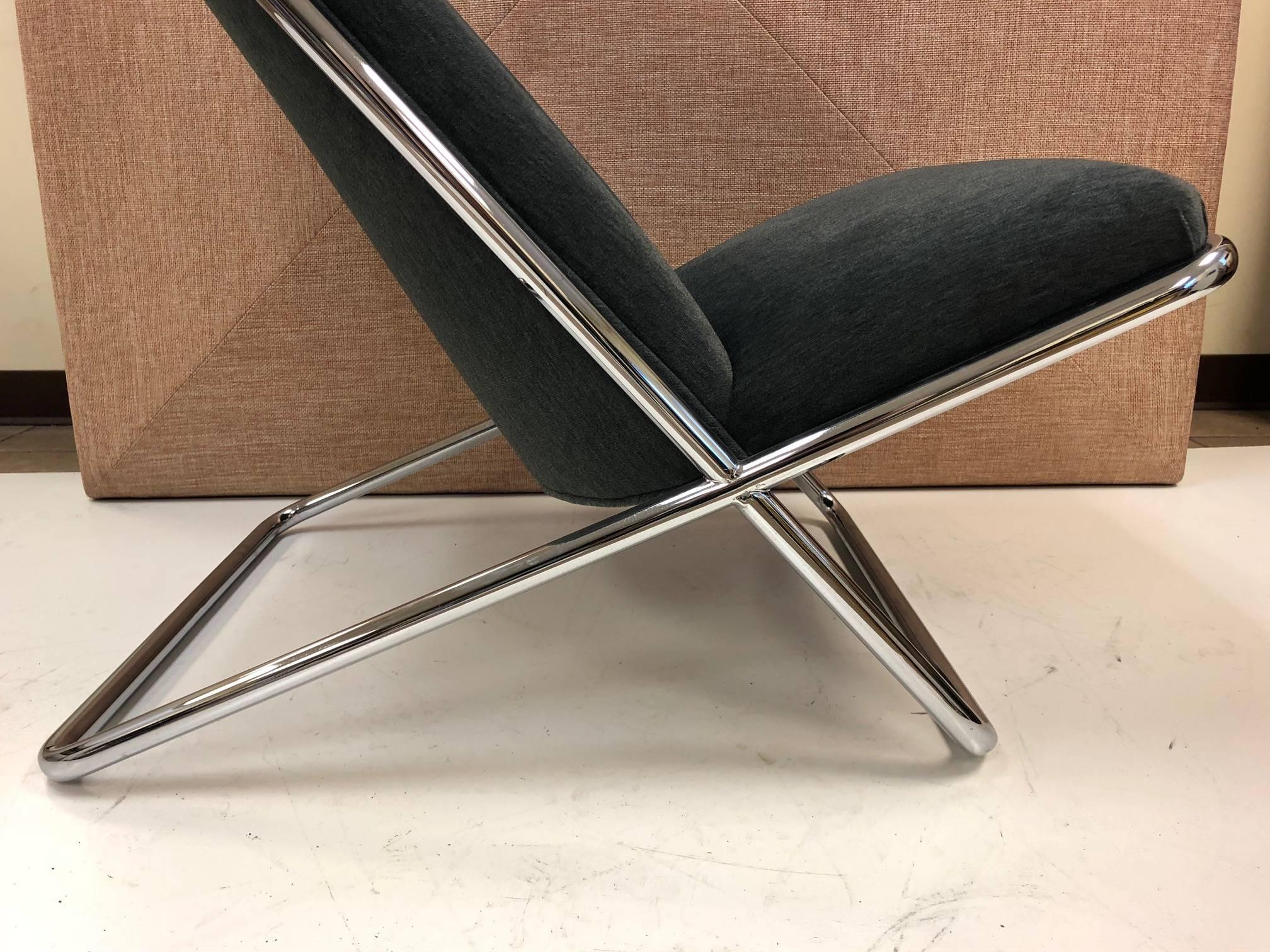 Mid-Century Modern Ward Bennett Scissor Lounge Chair