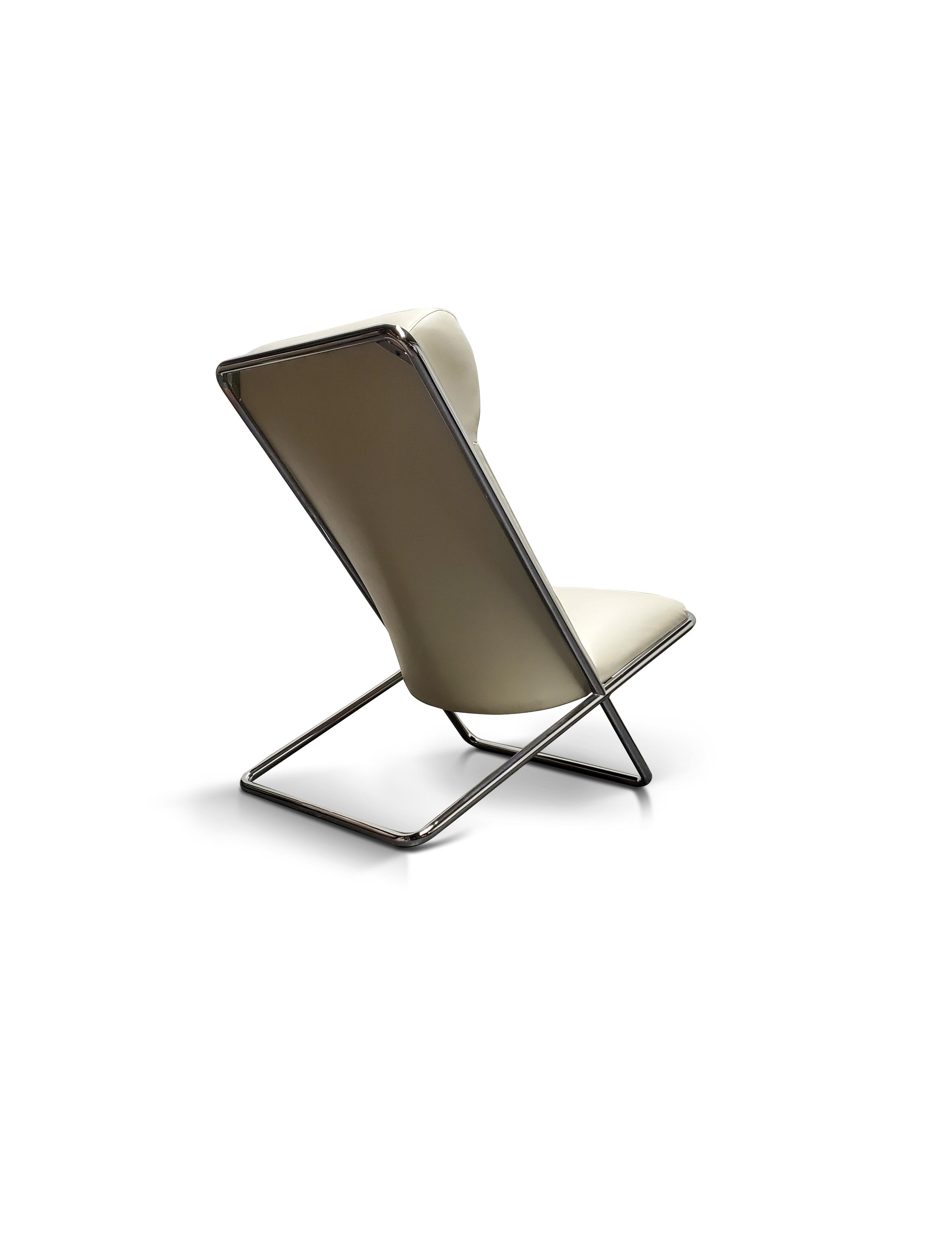 Ward Bennett Scissor Lounge Chair  For Sale 1