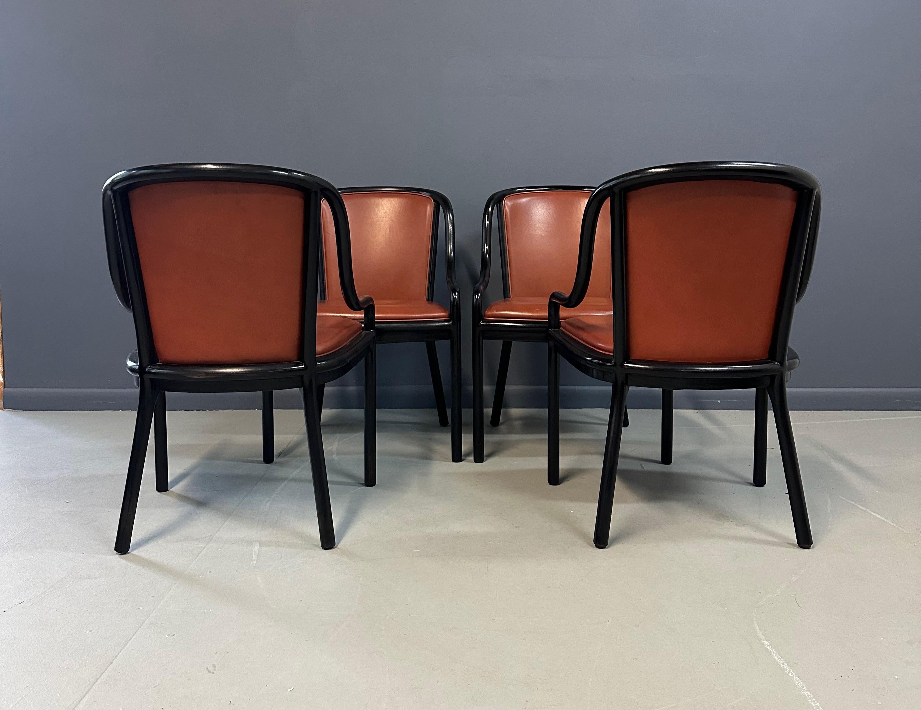 XX secolo Set di quattro rare sedie Landmark Variation di Ward Bennetts per Brickel Associates in vendita