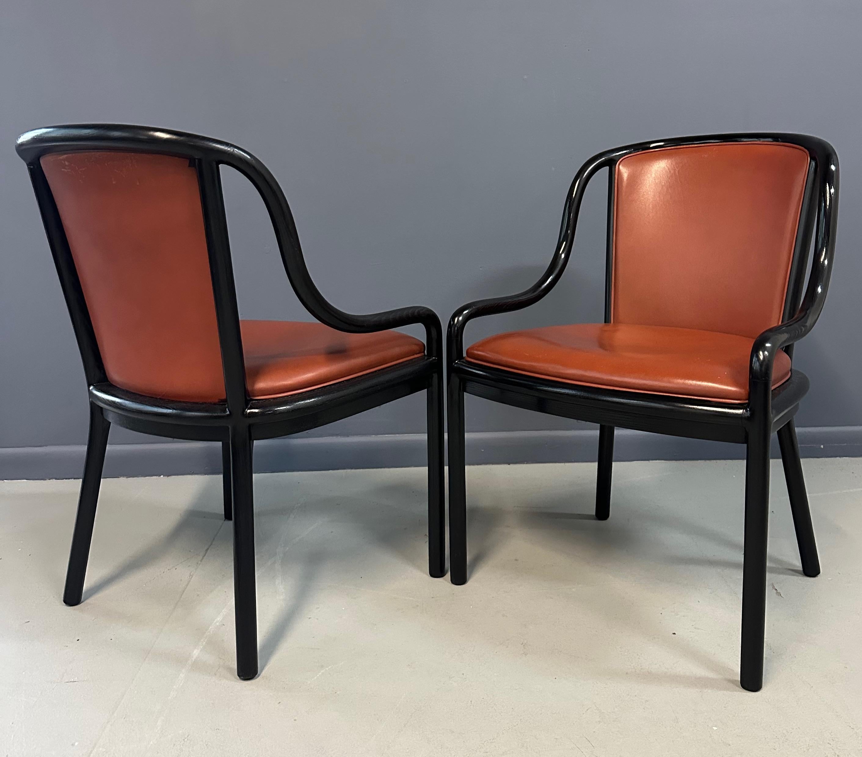 Betulla Set di quattro rare sedie Landmark Variation di Ward Bennetts per Brickel Associates in vendita