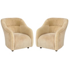 Ward Bennett Sheepskin Club Chairs