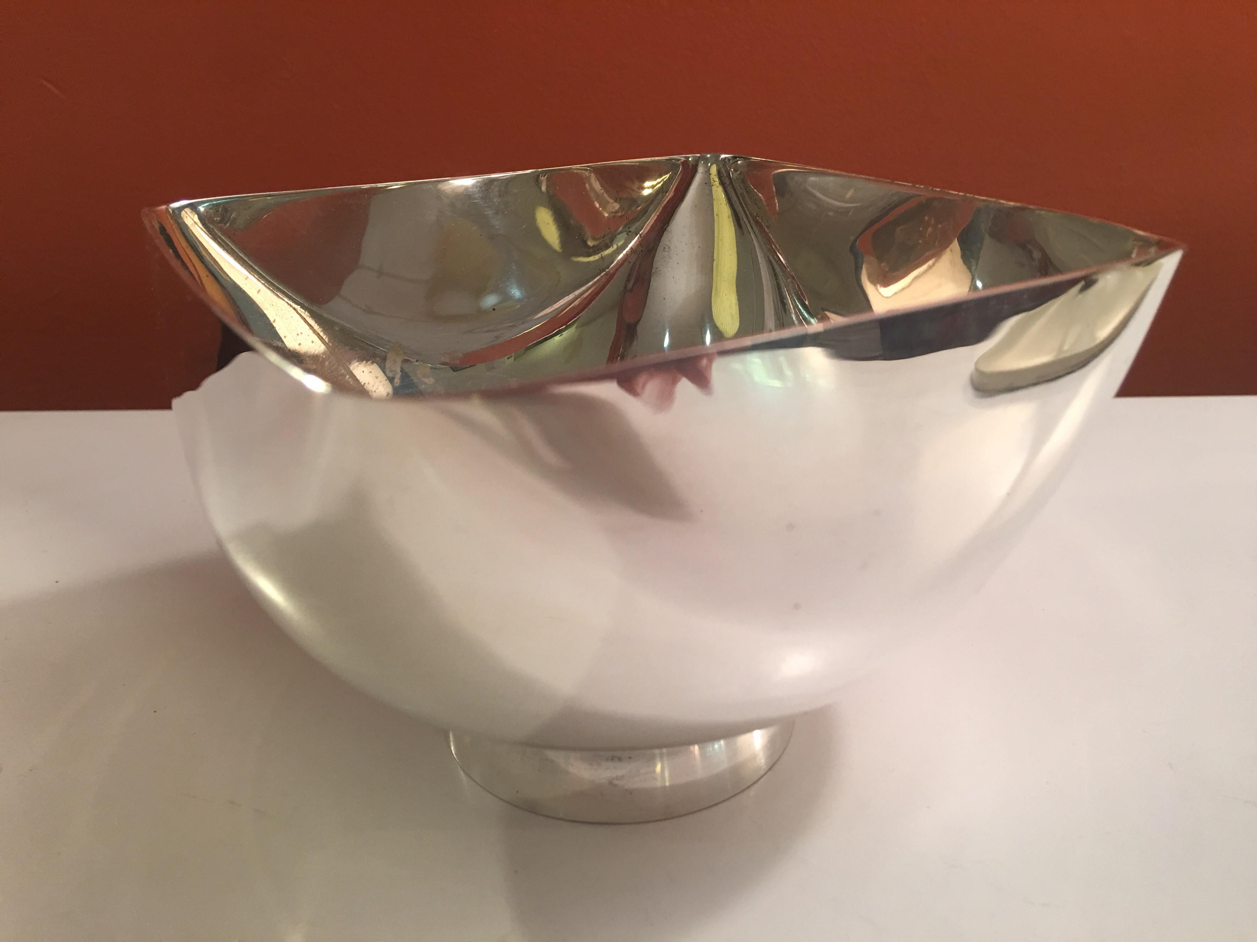 Ward Bennett Silver Plate Small Bowl In Good Condition In Philadelphia, PA