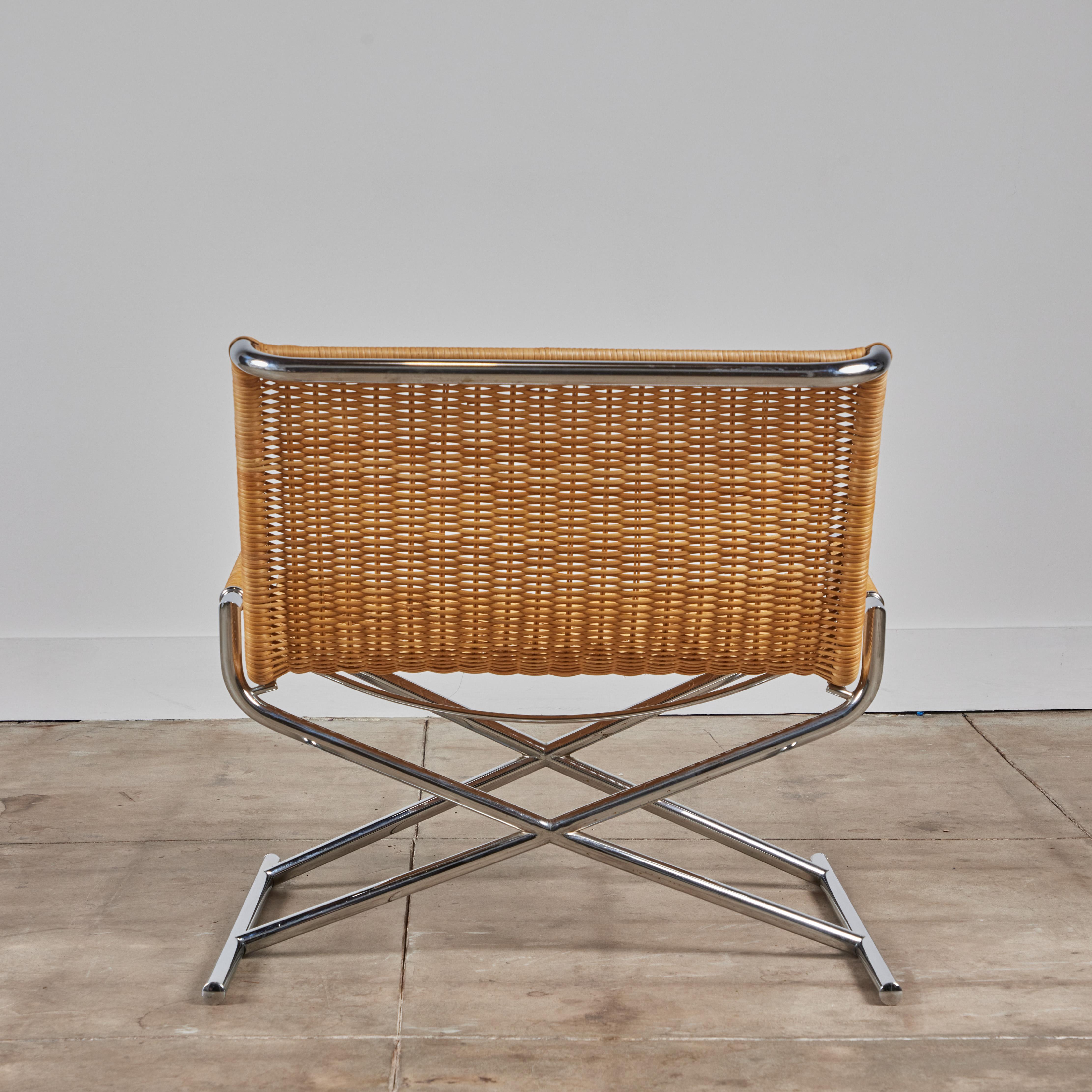 Cane Ward Bennett Sled Lounge Chair for Brickel Associates For Sale