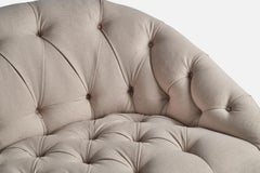 Ward Bennett, Sofa, Stoff, Aluminium, USA, 1950er Jahre