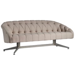 Ward Bennett, Sofa, Fabric, Aluminium, USA, 1950s
