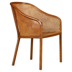 Ward Bennett Steam-Bent Oak and Cane Armchair for Brickel Associates, c. 1970s