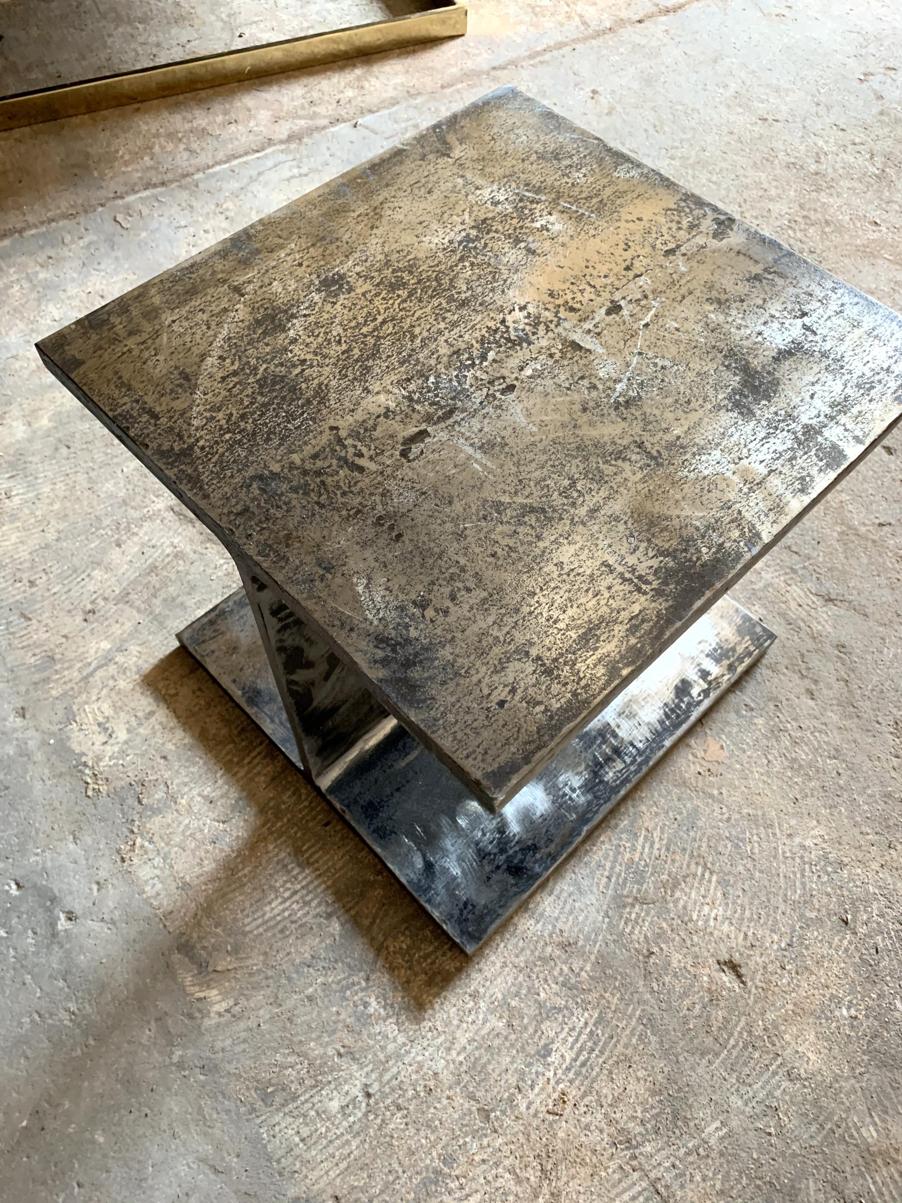 Ward Bennett Steel I Beam Occasional Table In Good Condition In Southampton, NJ