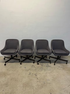 Ward Bennett Swivel Office or Dining Chairs for Brickel Associates - set of fou