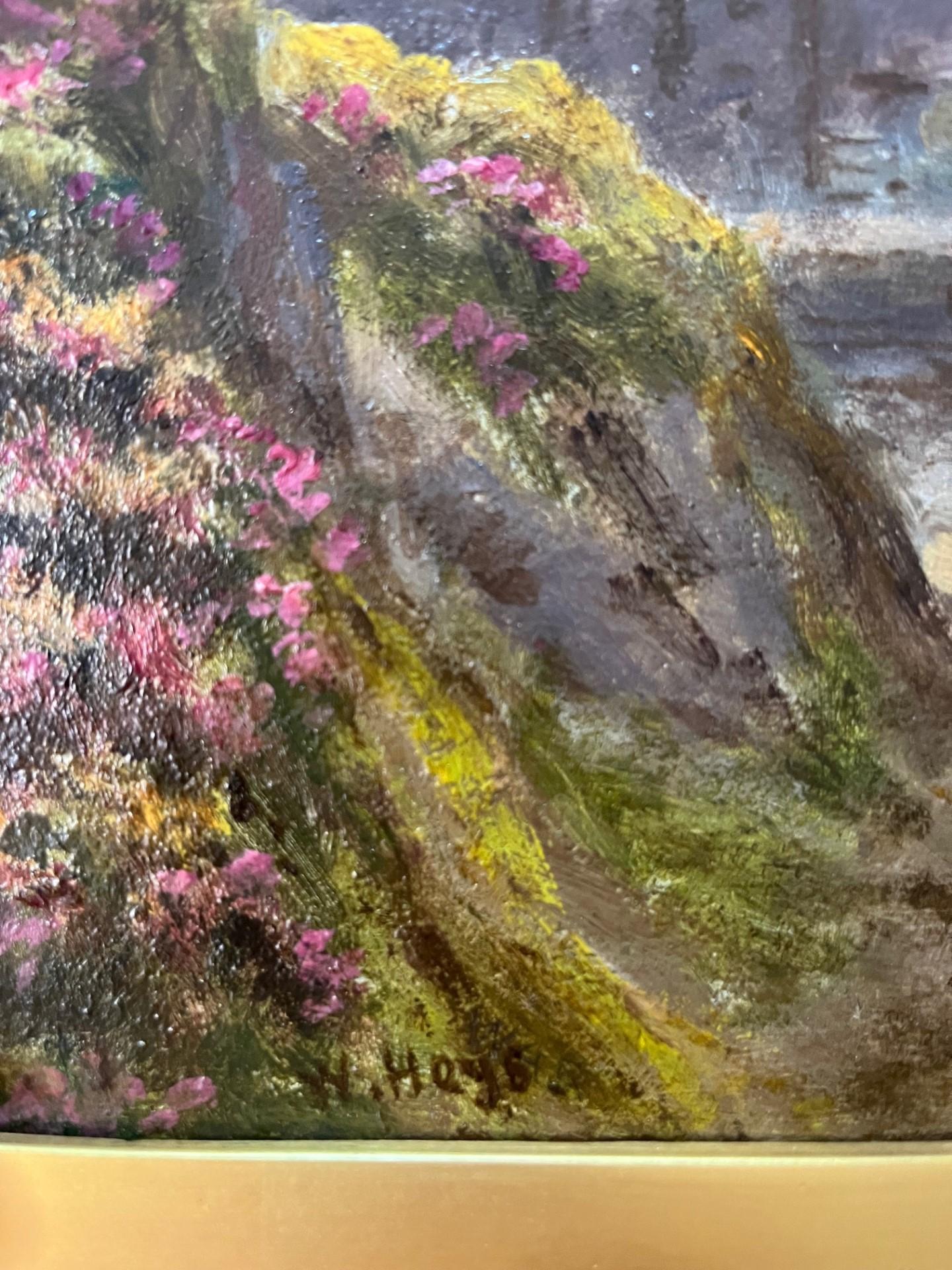 Victorian Seascape Marin  Pittura ad olio del Castello di Peel, Isola di Man con barche in vendita 3