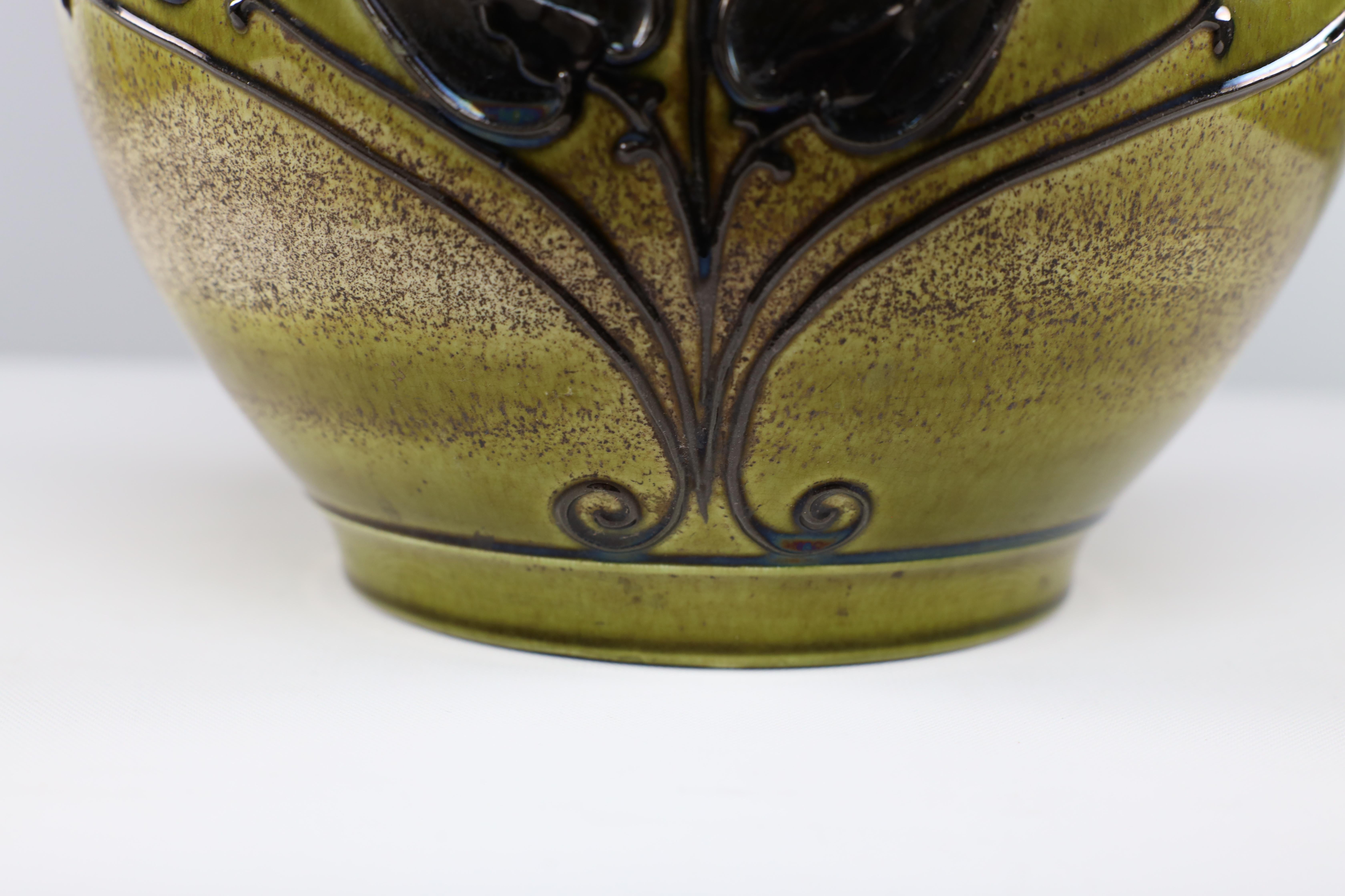Wardle by Frederick Rhead attri. Arts & Crafts planter with floral decoration. For Sale 3