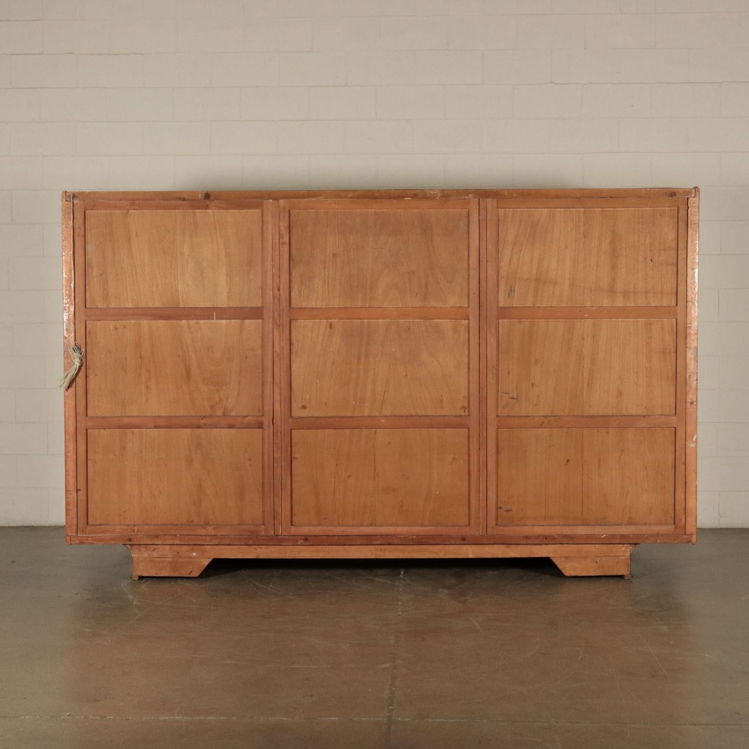 Wardrobe, Burl Veneer Polyester and Mirror, Italy, 1950s 9