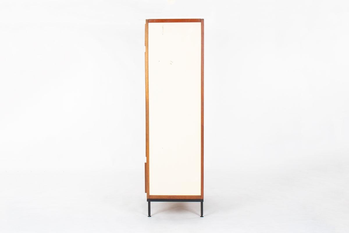 Armario de André Sornay en caoba y paneles beige 1960 siglo XX en venta