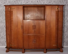 Wardrobe by Colli Torino Est 1850 Art Nouveau Huge Italian Solid Oak Masterpiece