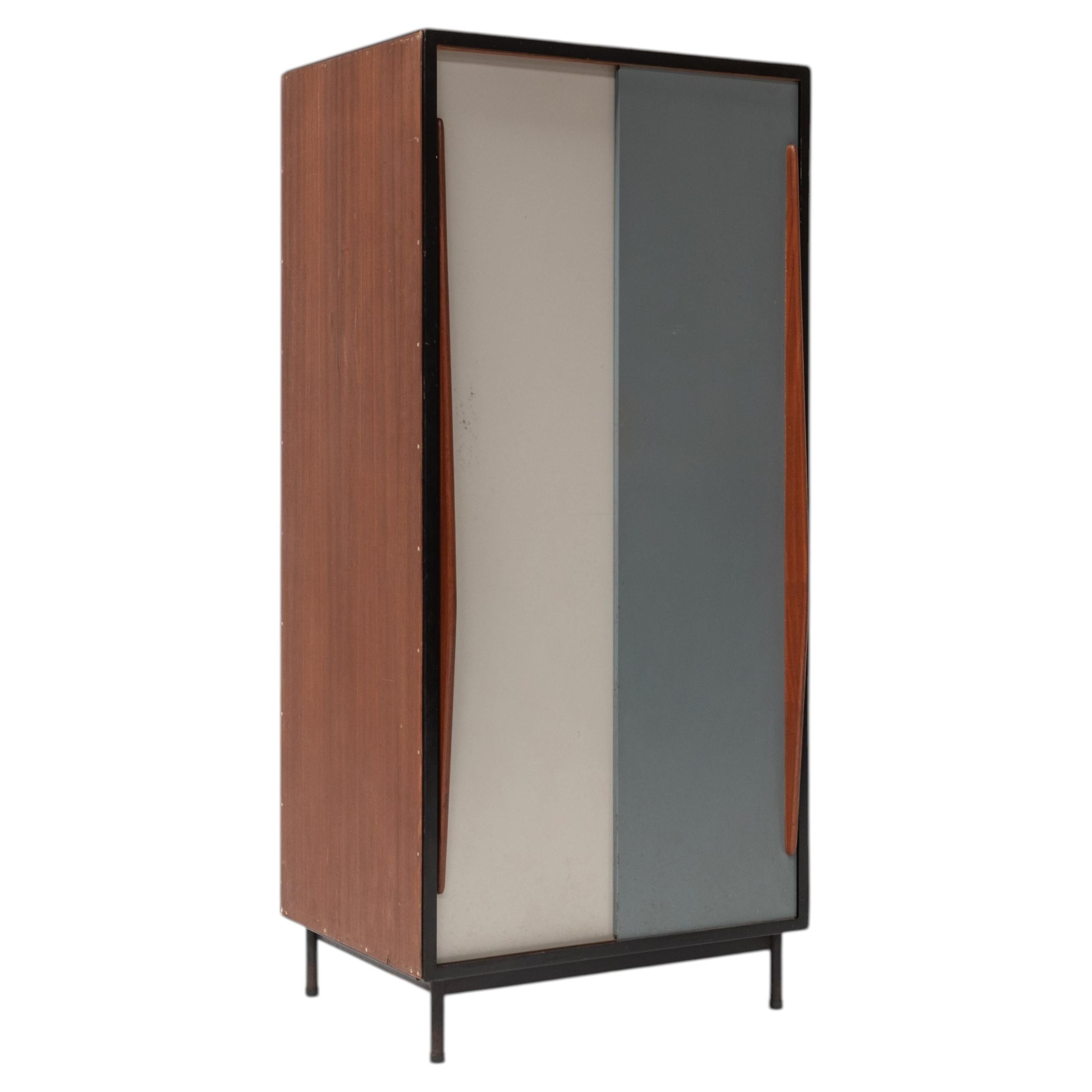 Iconic Mid-Century Modern Wardrobe Cabinet by Willy Van Der Meeren, Belgium For Sale