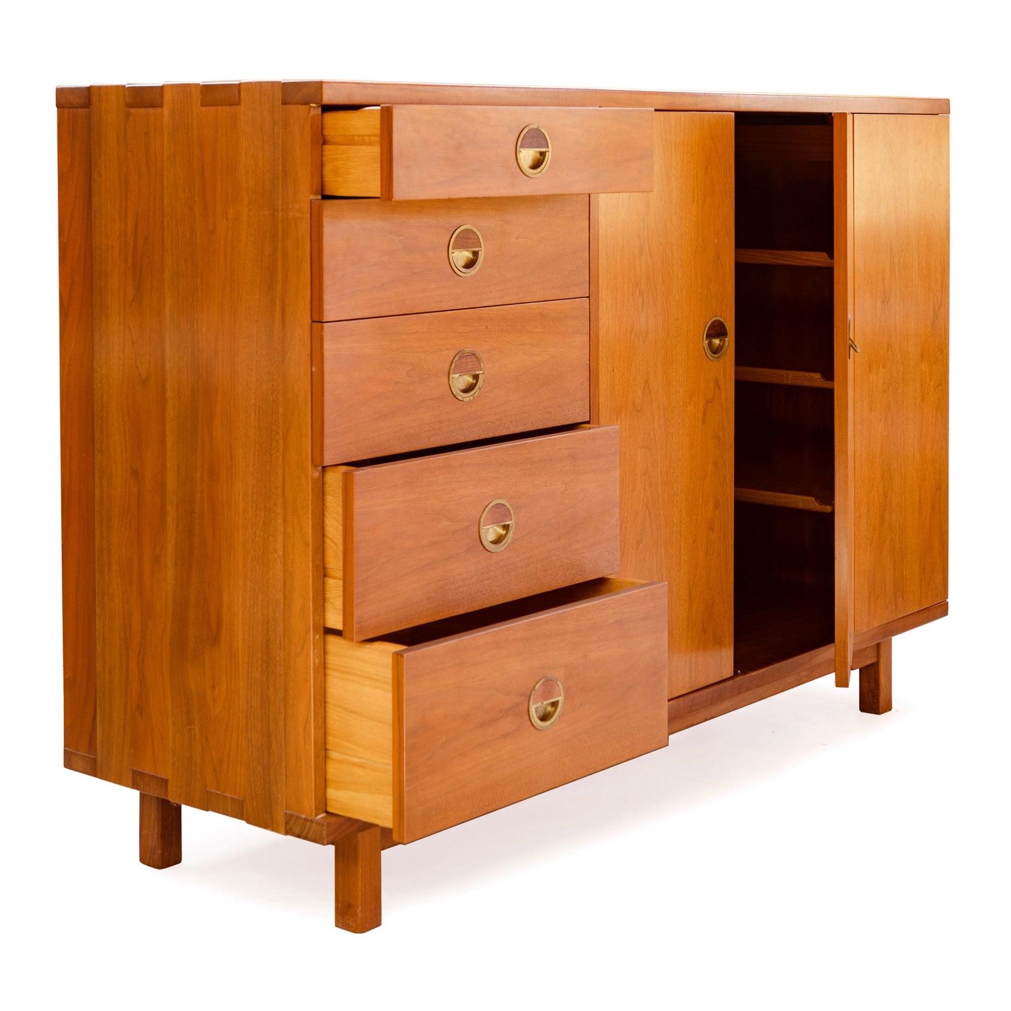 Armadio guardaroba di Edward Wormley per Dunbar, anni '50 In condizioni discrete in vendita a Sagaponack, NY