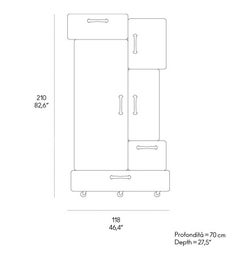 Wardrobe Casamania & Horm Valises design Maarten De Ceulaer - Beige