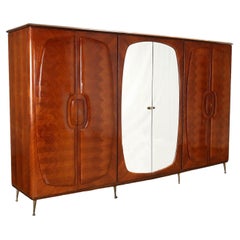 Vintage Wardrobe Exotic Wood, Italy, 1950s