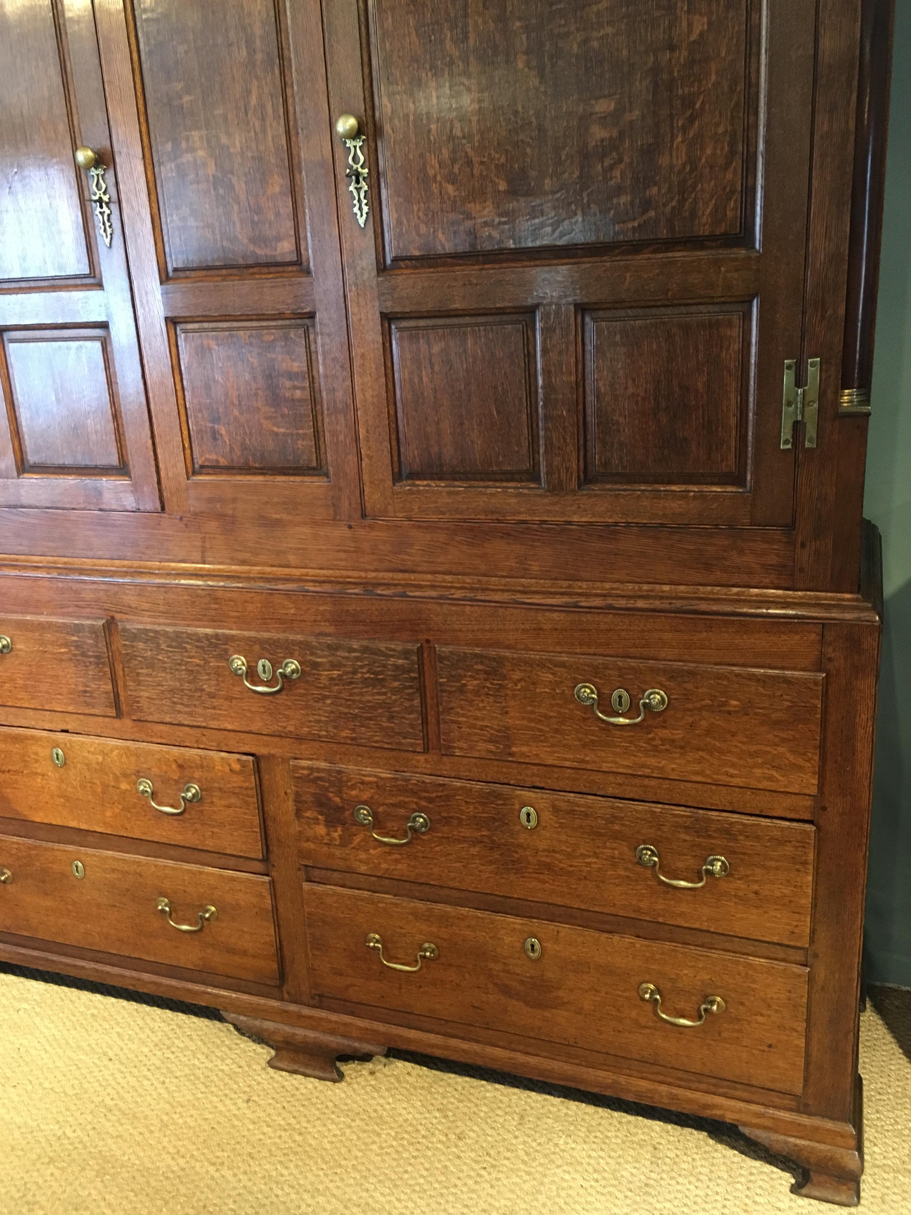 Wardrobe, Hall Cupboard 18th Century Oak 8