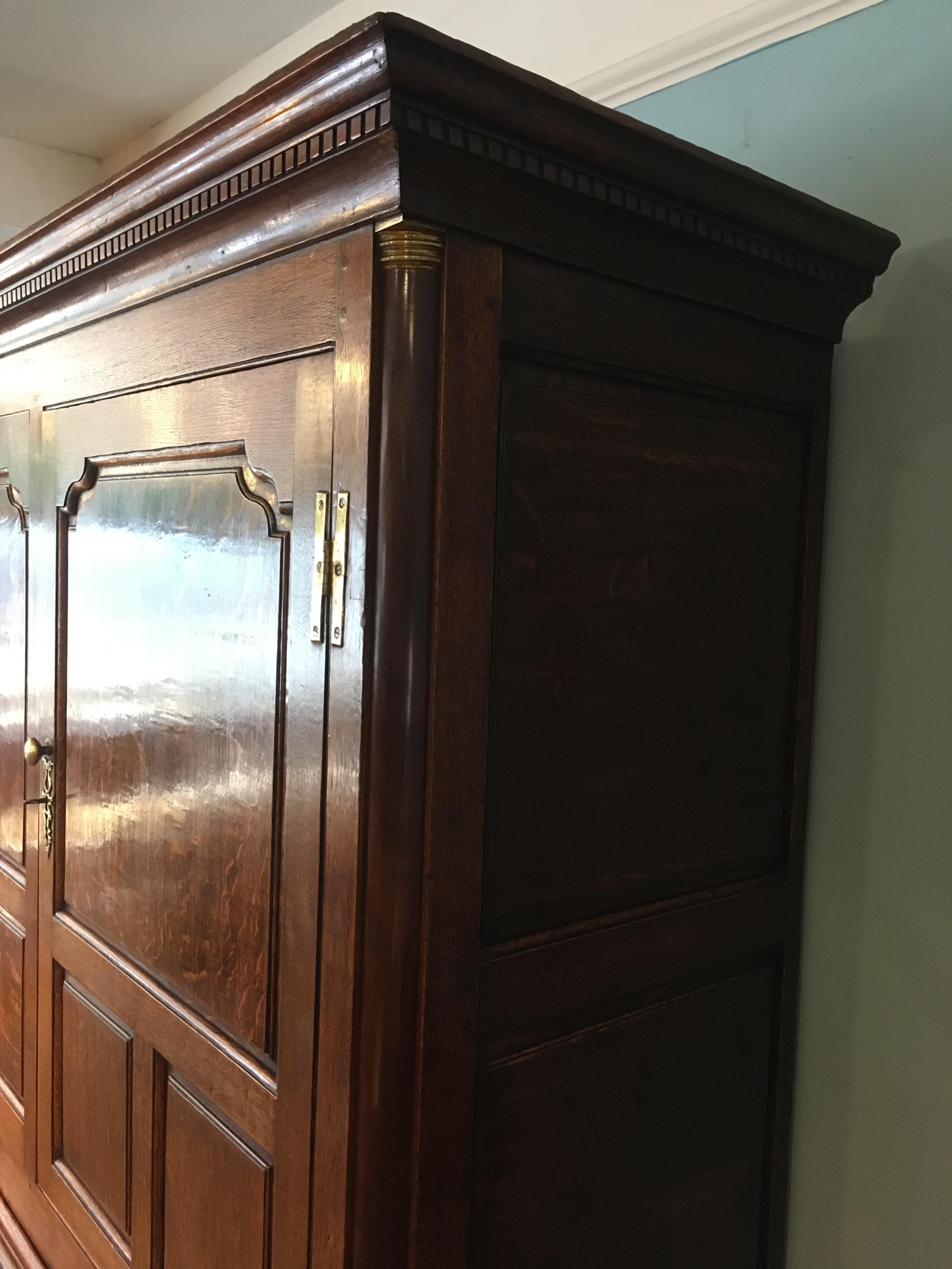 Wardrobe, Hall Cupboard 18th Century Oak 2
