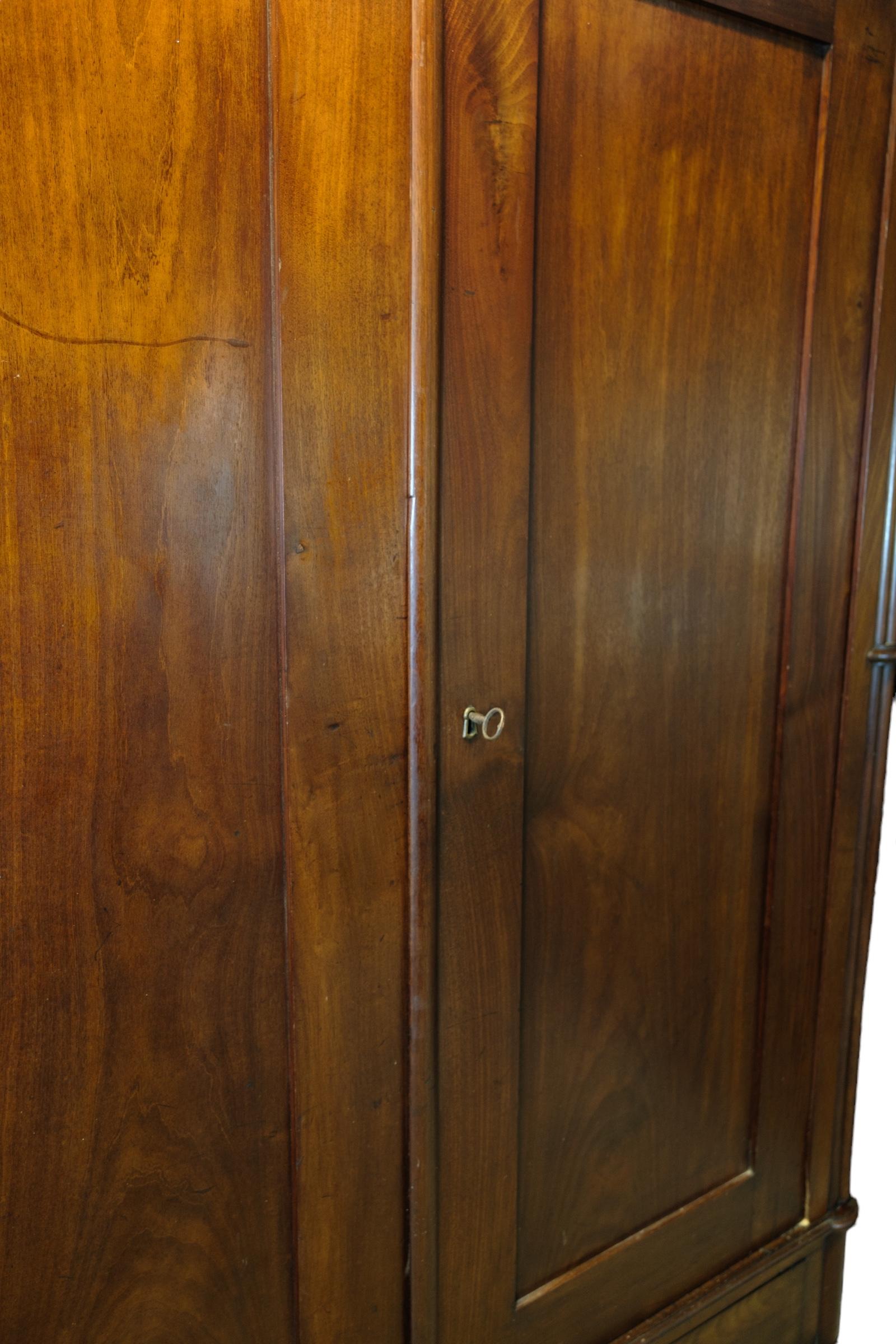 Baroque Wardrobe in Mahogany from the Late Empire period 1840 For Sale