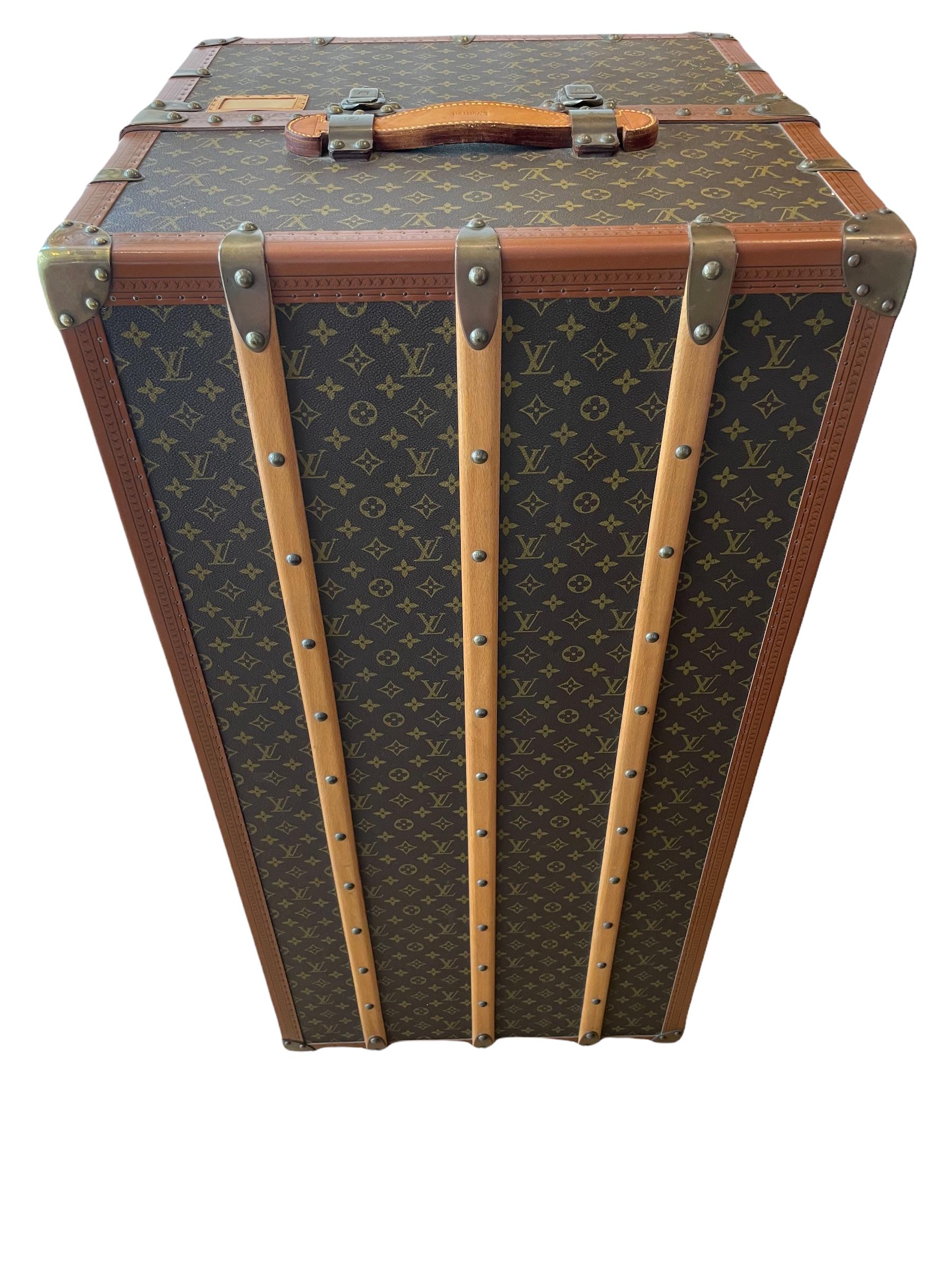 Hand-Crafted Wardrobe Louis Vuitton Trunk For Sale