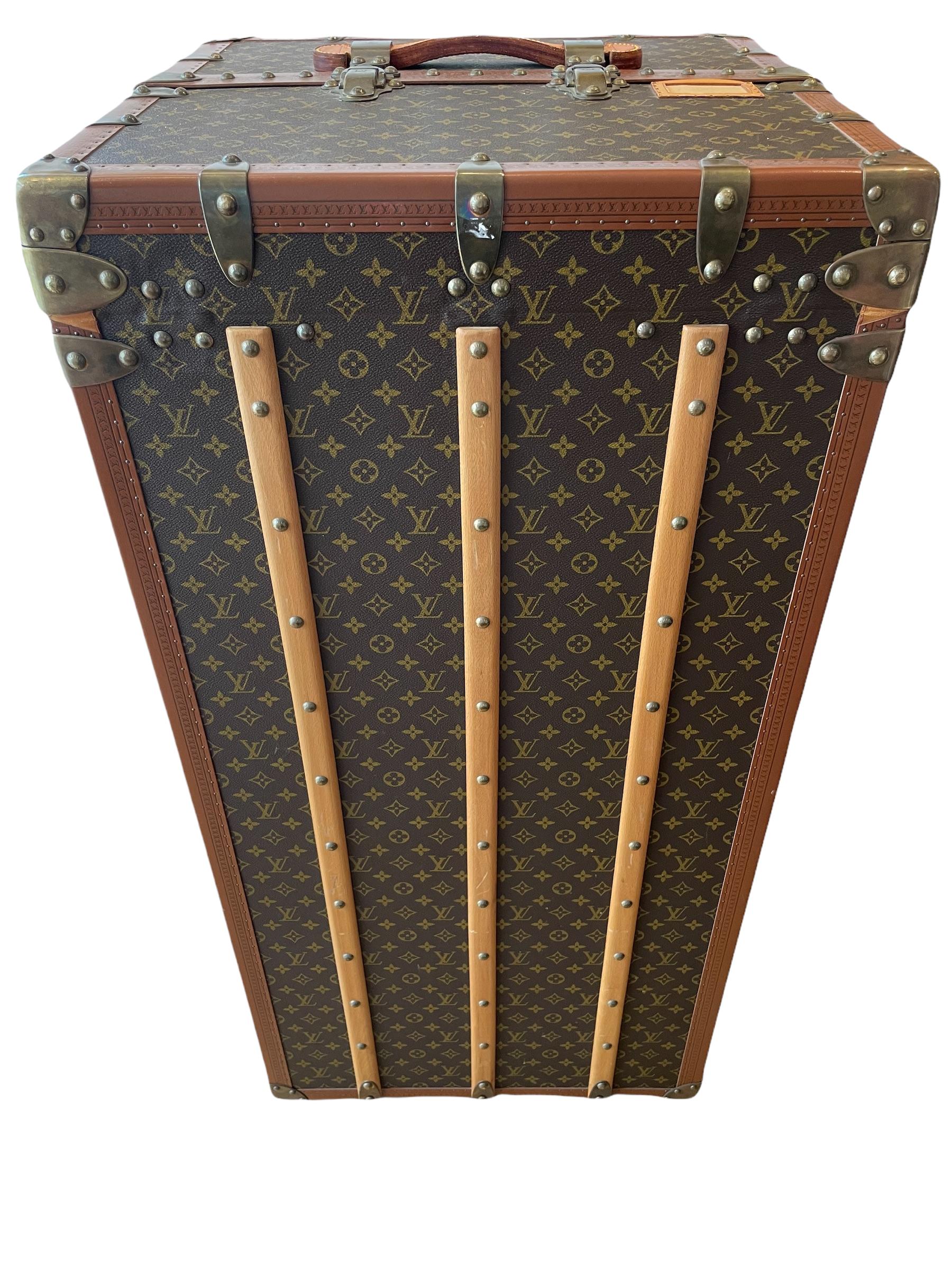 Late 20th Century Wardrobe Louis Vuitton Trunk For Sale