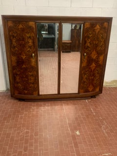 Wardrobe with Bronze Handles, 1940s
