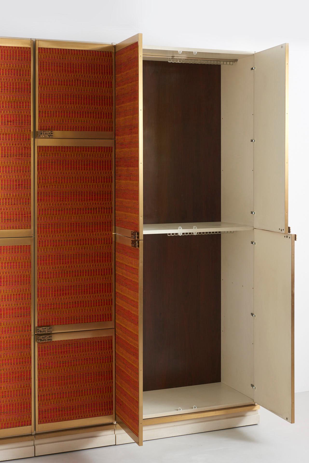 Wardrobe with Bronze Handles, Luciano Frigerio For Sale 5