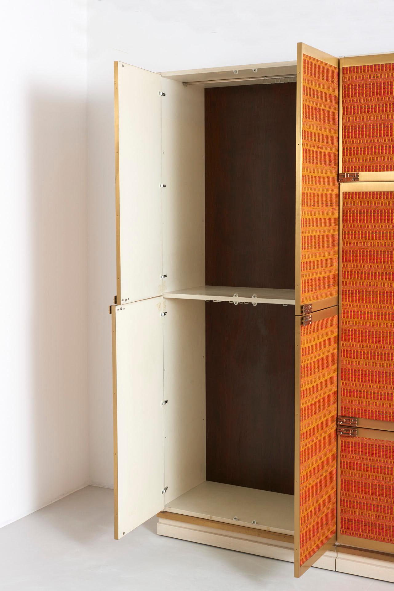 Wardrobe with Bronze Handles, Luciano Frigerio For Sale 8