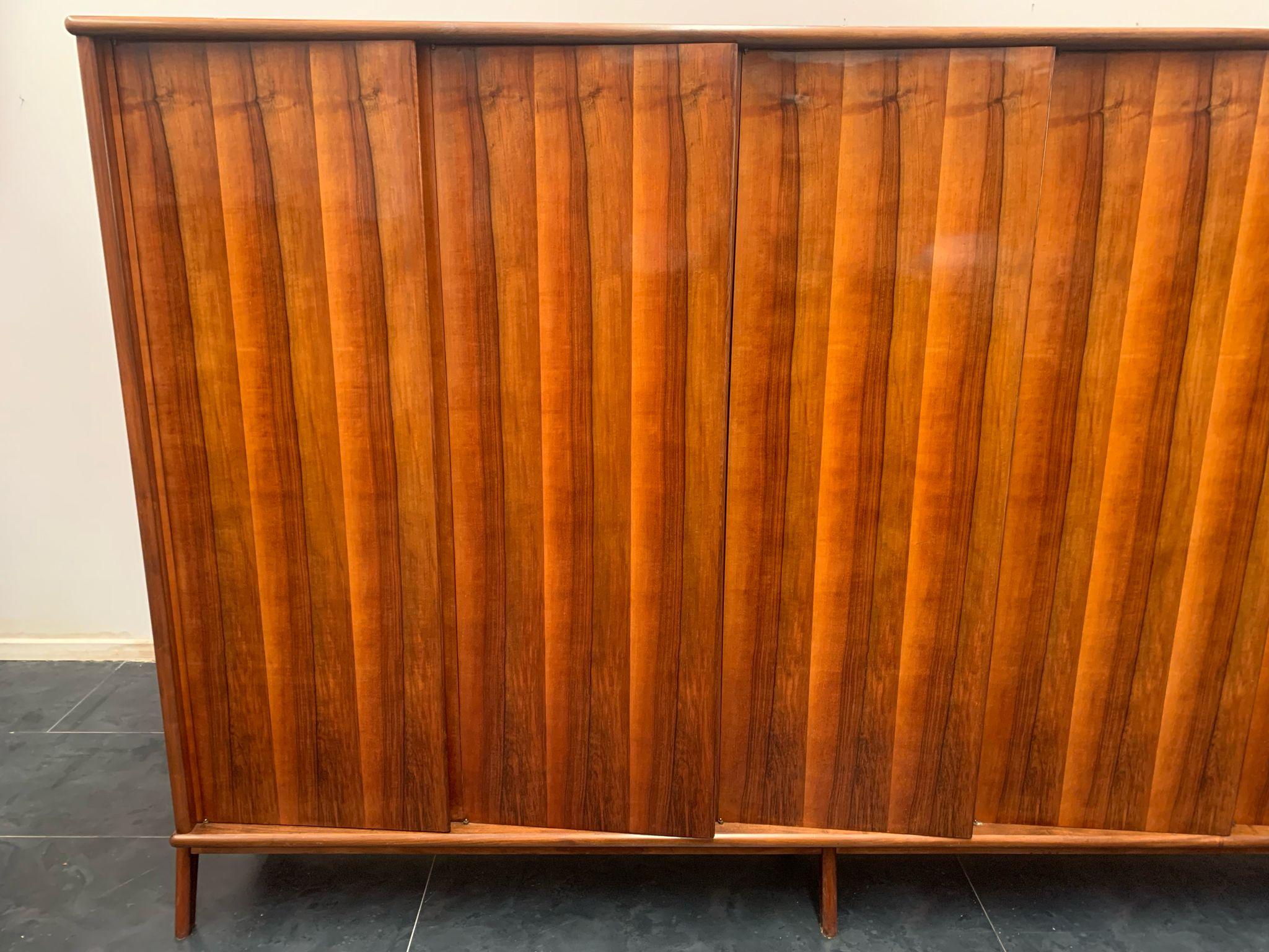 Mid-Century Modern Wardrobe with diagonal doors without handles and hinges from the 60s For Sale